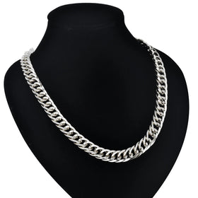 Hip Hop Stainless Steel Necklace Titanium Steel Jewelry Encrypted Day Word Buckle Cuban Chain