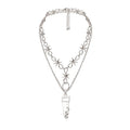Wholesale Hip Hop Punk Barbed Wire Brambles Link Choker Necklace Gothic Chunky Silver Pendant Necklace for Women Jewelry