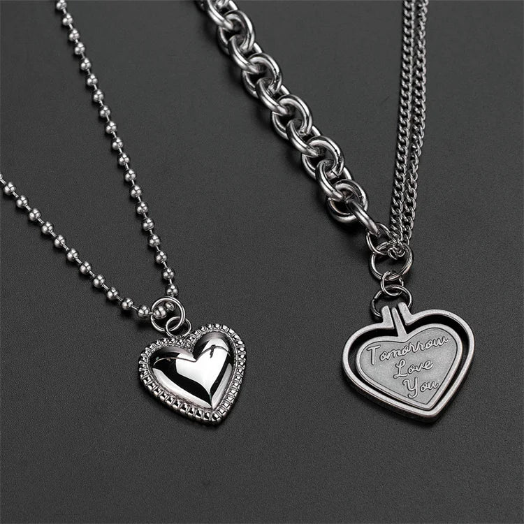 316l Stainless Steel Fashion Jewelry Heart Shape Pendant Necklace