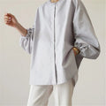 Wholesale 2025 Spring and Summer Casual Loose Large Size Female Chiffon Shirt Irregular Elegant OL Style Blouse