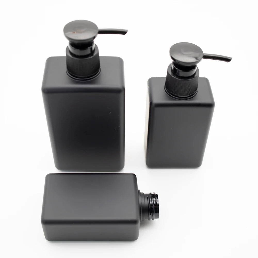 250ml Square Trigger Hand Sanitizer Soap Bottle Screen Printing Pump Sprayer Foam Shampoo Lotion Cosmetic Packaging Face Cream