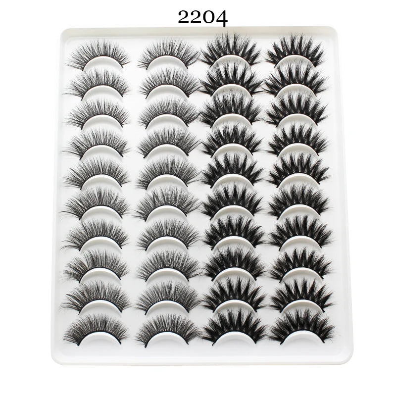 15mm Vegan Synthetic Faux Lashes Wholesale Full Strip Lashes False Eyelashes 3D Silk Fiber Natural Faux Mink Luxury Thick