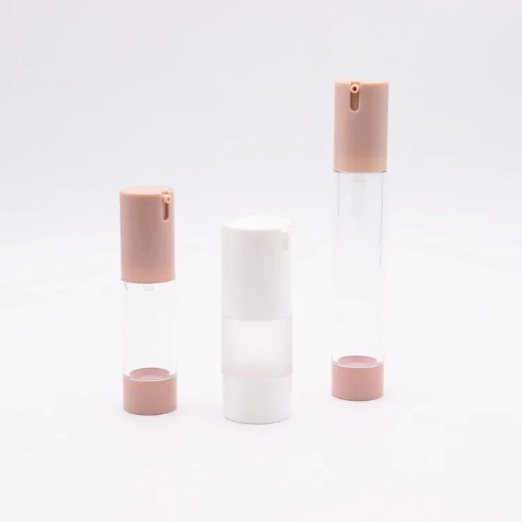 Portable Lotion pink Pump Bottle 30ml 50ml 100ml Cosmetic Airless Pump Bottle Skincare Serum Packaging Vacuum Bottle