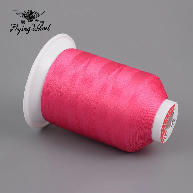 Wholesale Flying Wheel 100% Polyester Embroidery Machine Sewing Threads 70/2 Low Shrinkage Dyed Patterns for Clothing Sewing