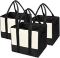 Heavy Duty Reusable Grocery Bag Foldable Shopping Box with Zipper Pocket Bottom Reinforced Dot Pattern Cart Shopping Bag