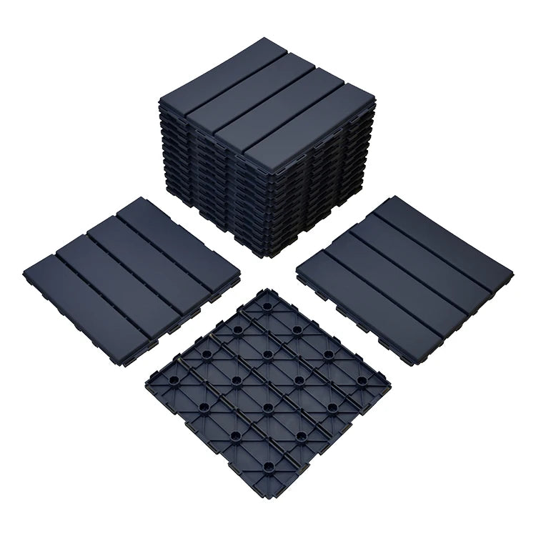 Garden Terrace  Balcony Durable Waterproof Outdoor Modular Plastic Interlock Composite Decking Tiles