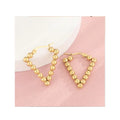 Pendientes Acero Inoxidable Custom Beaded Earrings Drop Hoop Earrings Gold-plated Stainless Steel Jewelry