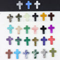 Wholesale Cheap Craved Crux Cross Healing Stone Gemstones Crystal Quartz for Home Decoration Gift Making