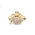 Gold Metal Crystal Rhinestone Brooch Insect Honey Bee Diamante Jewelry Pin Wholesale for Wedding Gift Bag Usage