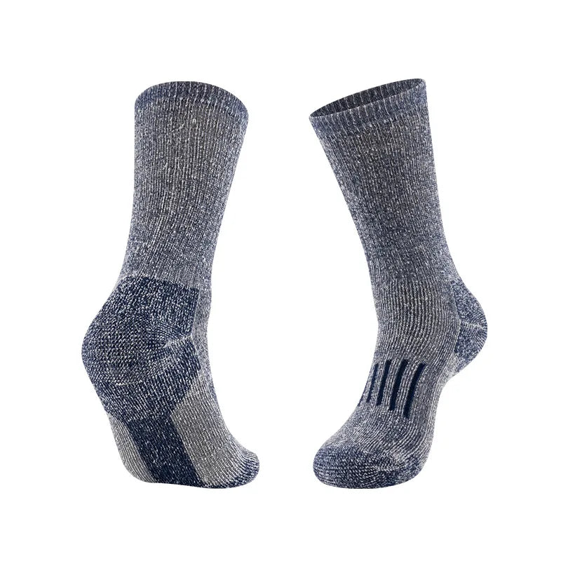 Custom Thick Wool Warm Socks Mountain Sports Moisture Wicking Soft Women Men's Merino Wool Ski Hiking Socks