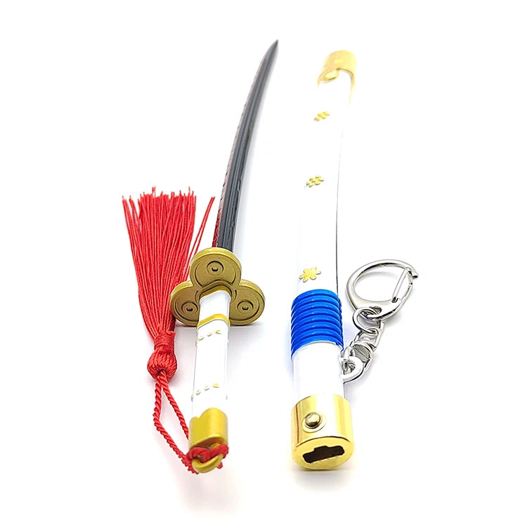 Wholesale Custom Zine Zinc Alloy One Piece Zoro Sword Keychain with Custom Logo-Fashion Gift