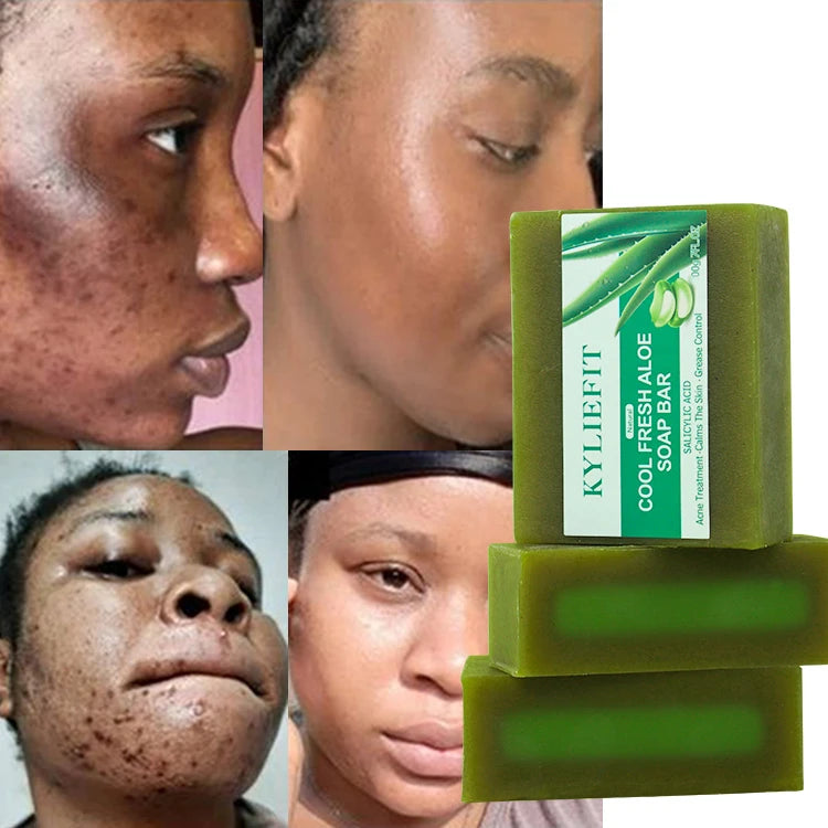 Natural 100g Aloe Vera Extract Moisture Aloe Vera Herbal Essential Oil Soap Facial Soap Private Label Custom Soap bar