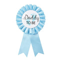 Wholesale Gender Reveal Party Baby Shower Supplies Pink Blue Daddy Mommy to Be Tinplate Ribbon Badge Shoulder Girdle