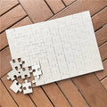 MDFSUB Factory Supply 60 Pieces Sublimation Mdf Wood Jigsaw Puzzle White Blank Sublimation Mdf Puzzle for Promotion