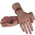 Realistic Silicone Girl Hands Prosthesis Artificial Skin Simulation for Nail Training and Fetish Jewelry Model Nail Supplies