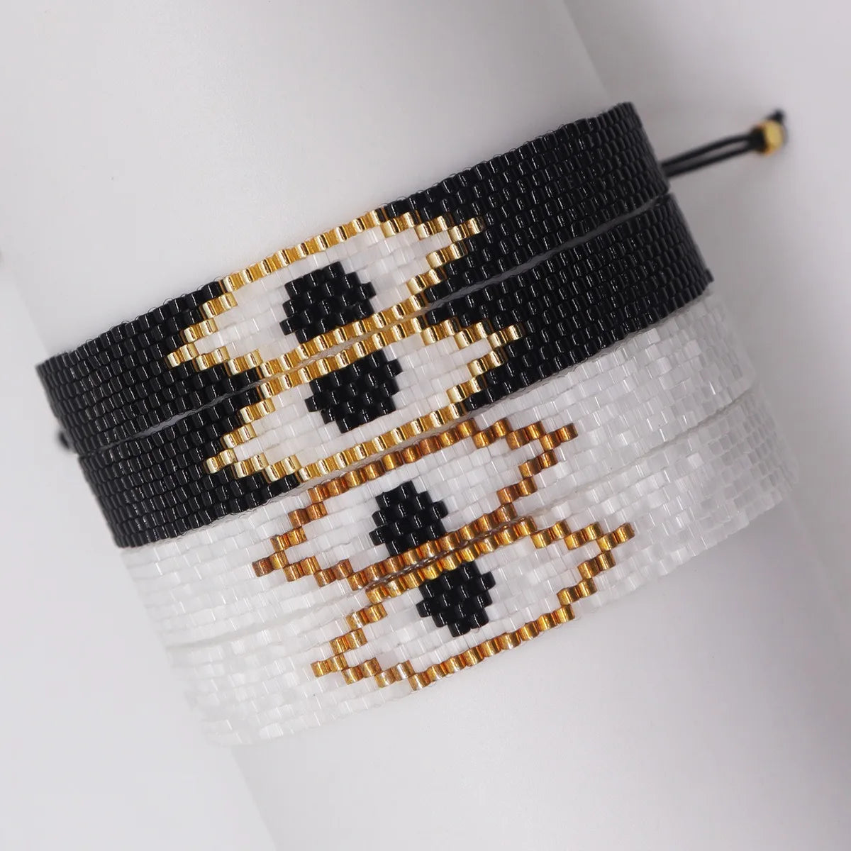 Miyuki Women's Adjustable Handmade Eye-Shape Fashion Bracelet Simple Beaded Bohemian Style Gift
