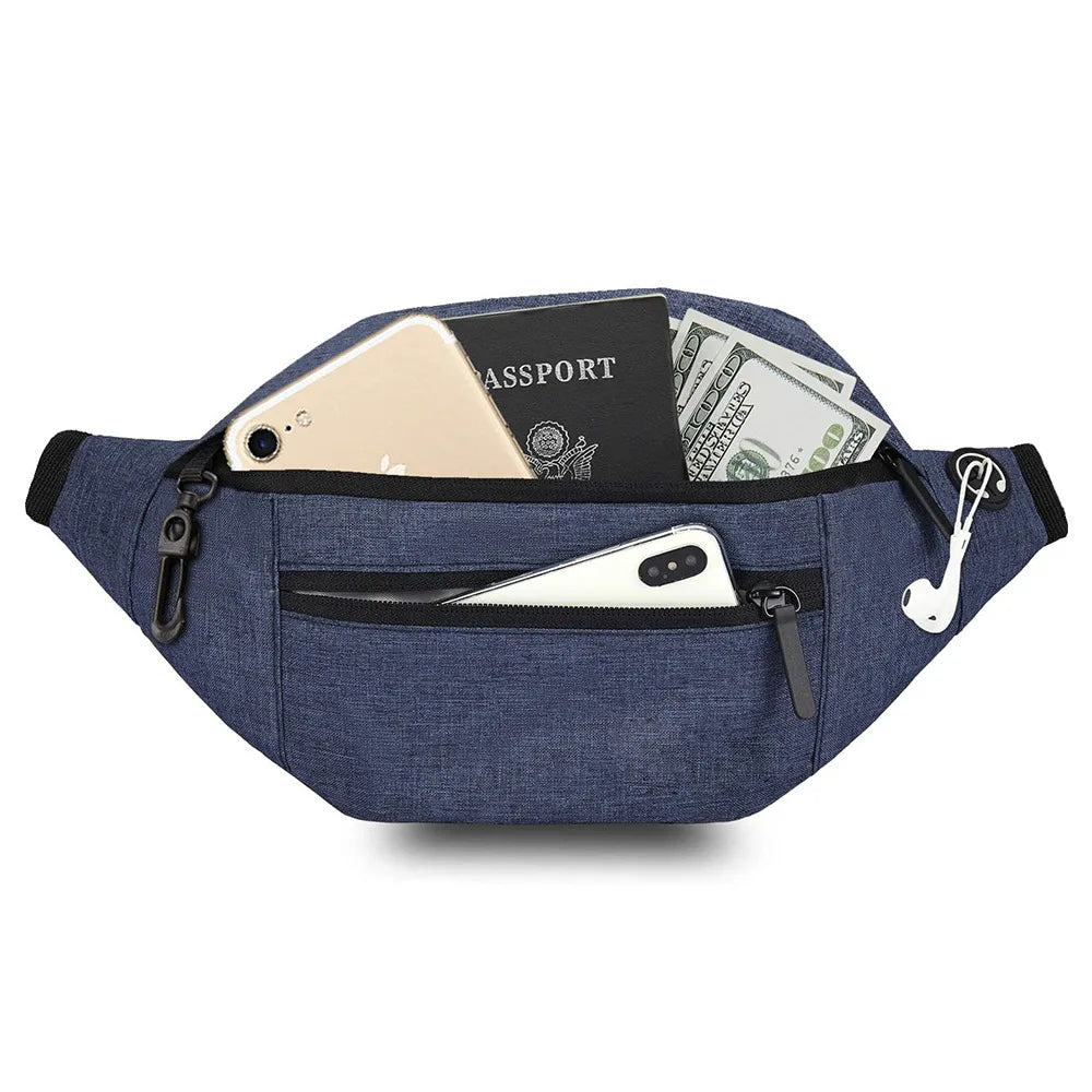 Custom Printed Fashion Adjustable Oxford Fanny Pack Bum Waist Crossbody Storage Bag for Fitness Running Outdoor Sports Exercise