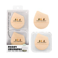 Custom Eco-Friendly Non-Latex Washable Makeup Puff Soft Flat Sponge Powder Colorful Facial Smooth Triangle Pattern 2pcs