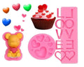 HY Handmade LOVE Letter Silicone Fondant Cake Mold Baking Tool Valentines' Day Cakepop/Cupcake Topper Making Tools