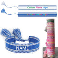 WWJD Bride Letter Design Friendship Woven Jewelry Embroidered Customized LOGO Wristband Adjustable Size Webbing Tassel Bracelets
