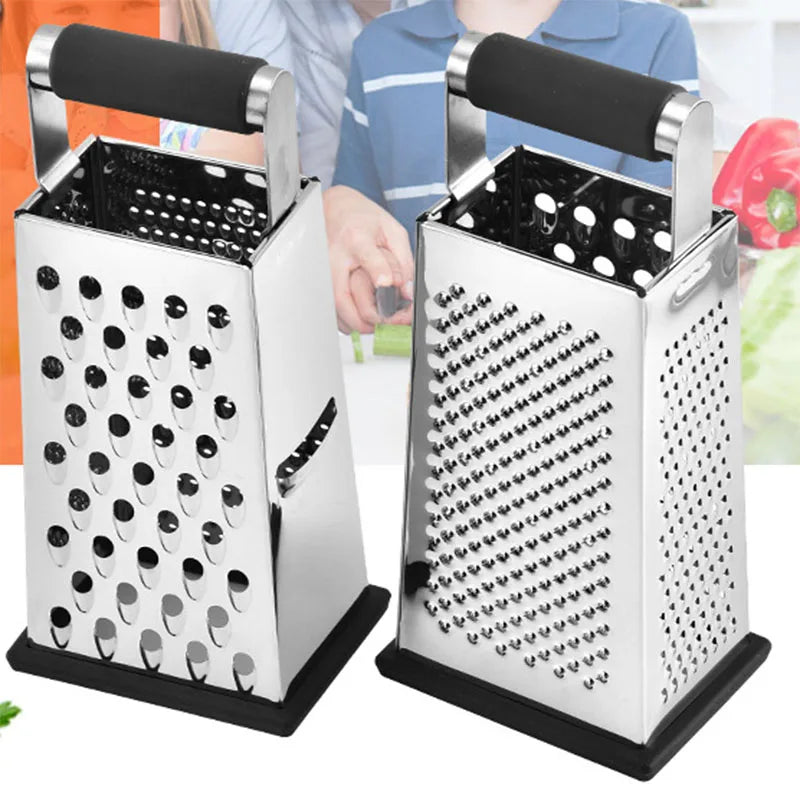 Hot Sale Manual Stainless Steel Multi-Function Vegetable & Cheese Grater with Storage Box 4 Sides Hot Sale Features