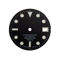 Single Calendar with Iron Window 28.5MM Watch Dial Green Luminous Replacement for NH35 Automatic Movement Spare Part