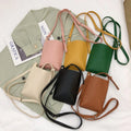 Multi-Colours Mobile Phone Shoulder Bag Faux Leather Phone Wallet Sling Pouch Adjustable Crossbody Bag Cellphone Pocket Holder