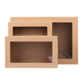 Factory Direct Sale Custom Kraft Paper Gift Box with Window for Gift Desert Packaging