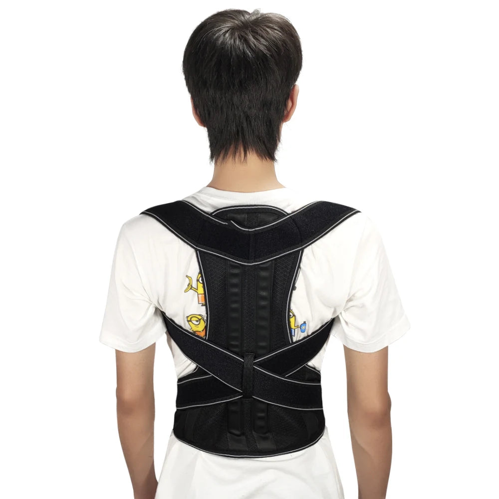 Adjustable Breathable Shoulder Back Support Posture Corrector with Pain Relief and Protection Features