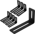 4 Inches White Adjustable L-Shape Corner Brace with Slot Metal Steel Joint Right Angle Brackets for  Fixing Furniture