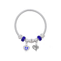 Silver Alloy Bracelet for Women Bell Owl Elephant Flower Heart Eye Charms Bracelet Lucky Bracelet Friendly Birthday Gift