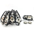 Multilayer Button Leather Rope Buckle Woven Bracelet Creative 18mm Buckle Inner Diameter for DIY Patterned Gem Bracelet