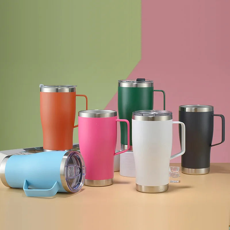 Custom 20oz & 30oz Insulated Stainless Steel Vacuum Cup Travel Coffee & Water Mug with Lid for Camping