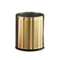 Beelee Stainless Steel Gold Trash Can Double Layer 10L Waste Garbage Bin Without Lid