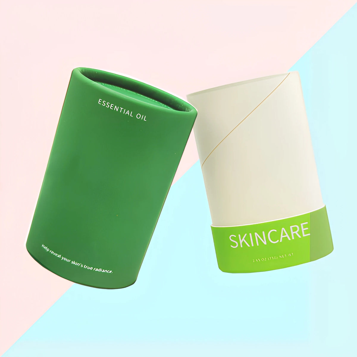 Biodegradable Packaging Push up Cosmetic Lip Balm Deodorant Packaging Eco Friendly Lip Balm Tube Container Stick Paper Tube