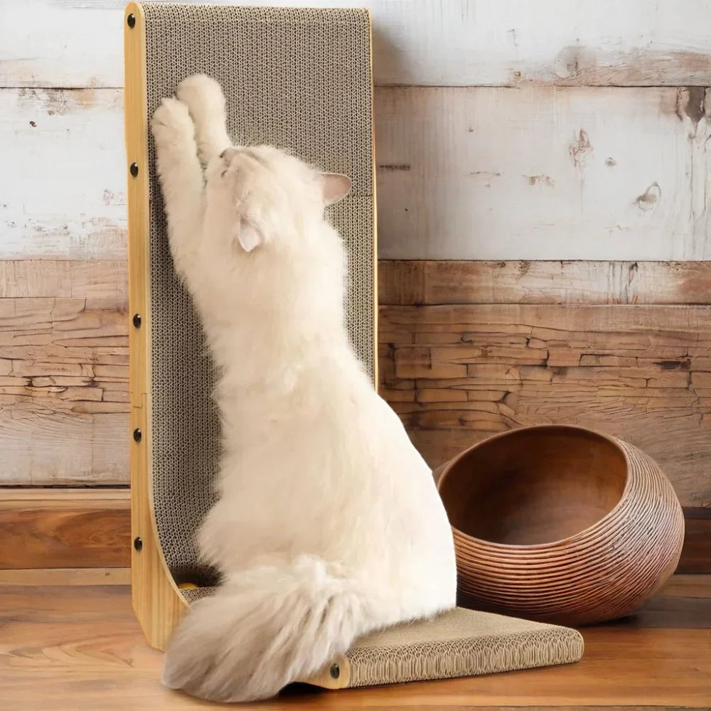 L-Shaped Cat Scratcher Board Detachable Scratching Post Grinding Claw Climbing Toy 50pcs Made Sisal Wood Pet Furniture Supplies