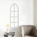 Farmhouse Handmade Luxury Rustic Wood Wall Mounted Hanging Arched Window Frame Pane Cathedral Window Display Frames Wall Decor