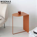 WISEMAX FURNITURE Factory L Shape Design Sofa Corner Side Table Living Room Simple Solid Metal Coffee Table