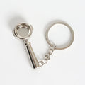 Zinc Alloy Cartoon Coffee Portafilter Pendant 3D Keychain Charm Fashion Carabiner Key Ring for Bag and Car Use