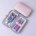 Professional Mini 7pcs Stainless Steel Eyebrow Tweezers Kit Manicure & Pedicure Scissors & Nail Clippers Tool Fingernail Trimmer