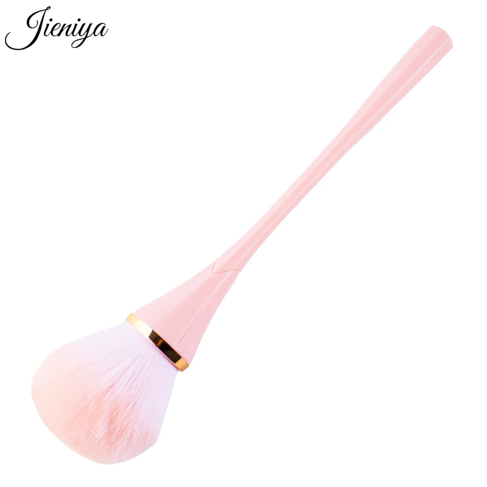 Design Pink Nail Polish Art Cleaning Brush Manicure Nail Painting Nylon Dust Pinceles Loose Powder Brush Make up Tool Supplier