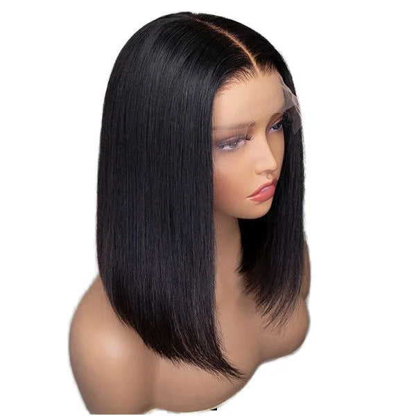 Straight Brazilian for Lace Silk Base Frontal Wig Short Bob Style Deep Body Wave 10a Virgin Remy Double Drawn Glueless Women MegaBDM