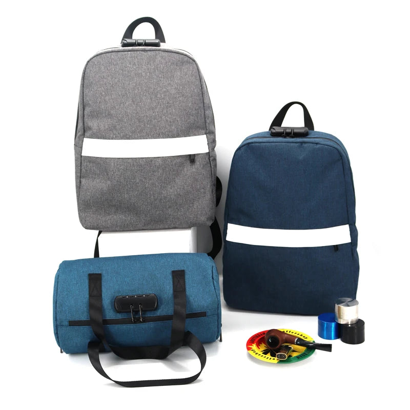 Smell Proof Backpack Oxford Waterproof Smell  Carbon Lined Smell Proof Bookbag Proof Backpack