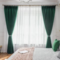 XinLan New Cortinas Grommet Room Darkening UV Resistant Thermal Insulated Remote Blackout Curtains