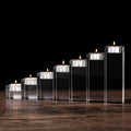 Luxury European Transparent Crystal Candlestick with High Light Transmittance Pure Pillar Candlelight Dinner Candle Holder