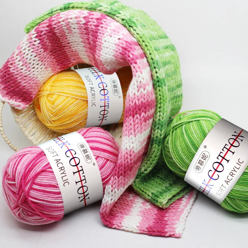 41 Colour 3 Strands Lover's Cotton Yarn 50g DIY Hand Knit Baby Toy Doll Sweater Hat Scarf Knitting Wool Yarn Carpet
