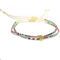 Handmade Glass Seed Beads Miyuki Delica Bead Heart Charm Beads Adjustable Men's Classic Anniversary Bracelet Bangle Jewelry