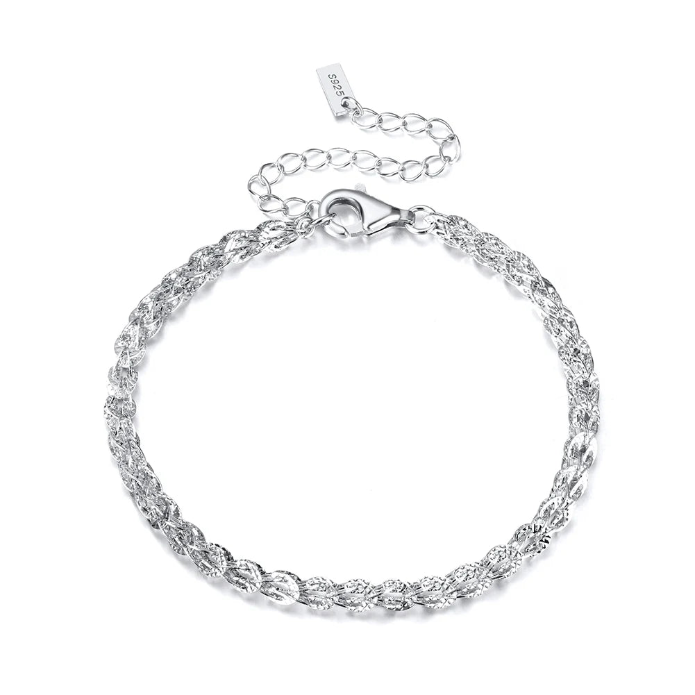 RINNTIN SB112 New Design 925 Sterling Silver 3.5mm Phoenix Tail Chain Bracelet