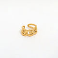 High End 18K PVD Gold Plated Knot Open Rings Stainless Steel Jewelry Women Gift