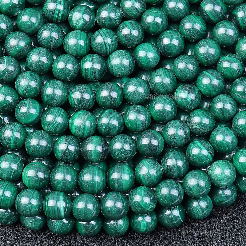 Wholesale Round Cheap Limited Green Malachite Stone Beads Strand for Jewelry Making 6 8 10mm Length 38cm 15"